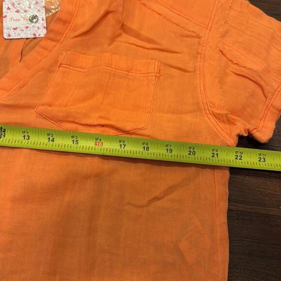 Free People NWT Crop Top in a bright Orange and nice details. - Picture 9 of 10
